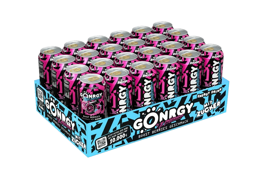 24x GÖNRGY JP Performance Boost Berries Energy Drink Zucker 500ml (24x500ml)