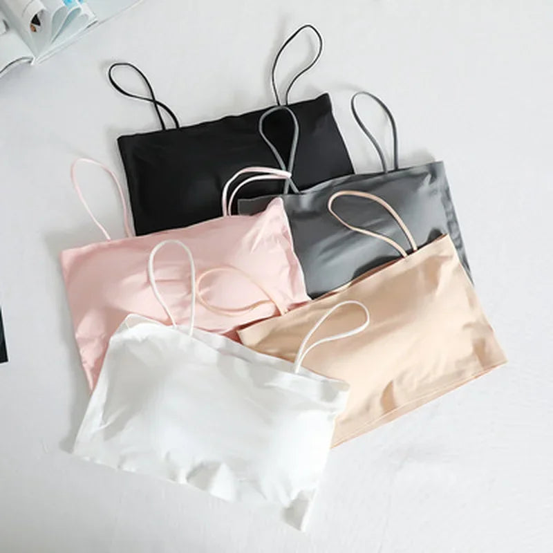Comfortable Waist Beauty Back Wrap Chest Tube Top Girl No Steel Ring Camisole Bra Underwear New Female Simple Beauty Back