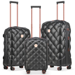 HOMELUX 3-teiliges Hartschalen Kofferset ABS Leicht Reisekoffer Trolley Rollkoffer Set M-L-XL